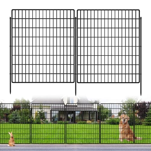 Kyate HF-BLACK-10P 10-Panel Black Garden Fence