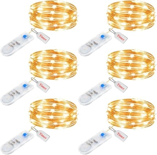 Minetom 6 Pack LED Fairy String Lights Timer