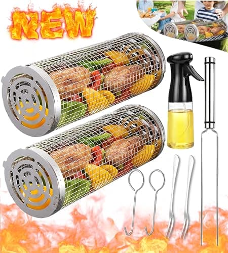 Aucma CASKJ-2 Rolling Grill Basket