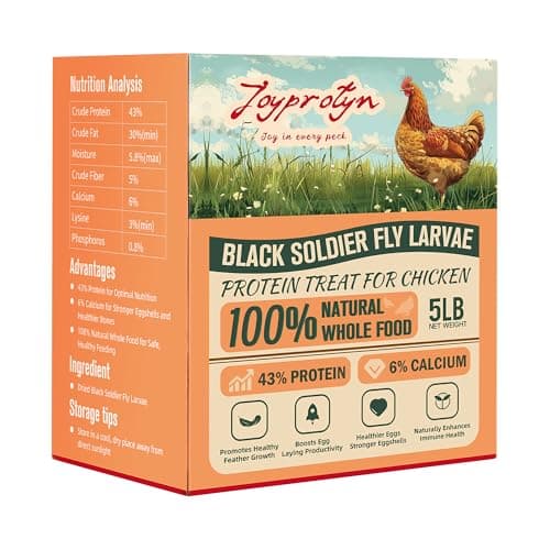 Joyprotyn 5LB Black Soldier Fly Larvae Chicken Treat