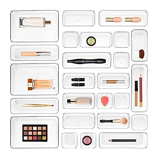 Ravinte 25 PCS Acrylic Drawer Organizers