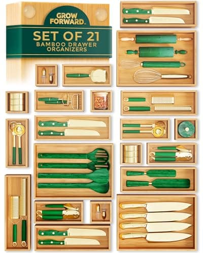 Grow Forward Bamboo Organizer Set 21-Piece