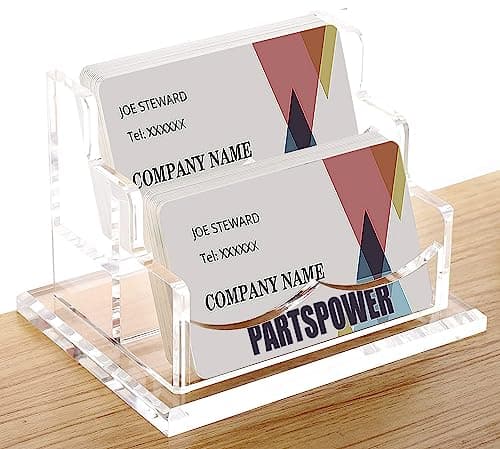 Partspower PPR-220428-2H Acrylic Business Card Holder
