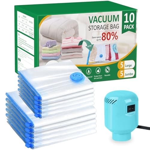 BAMCOO 10-Pack Electric Pump Vacuum Storage Bags