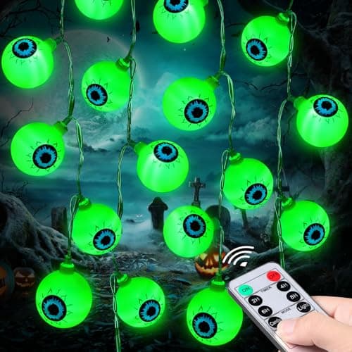 Yunaking 30LED Eyeball Halloween String Lights
