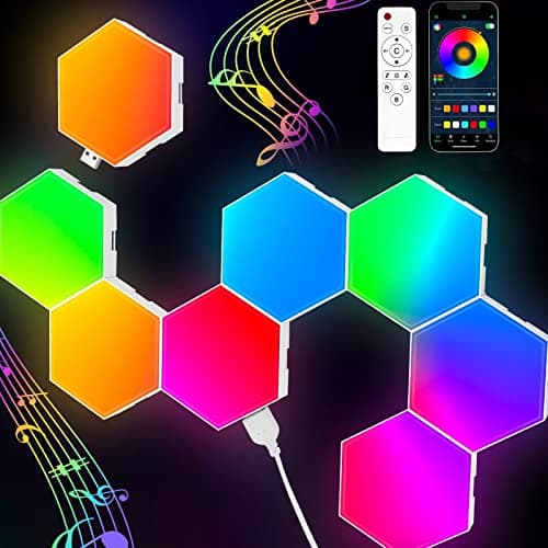 TISOFU Hexagon Lights 8-Pack RGB
