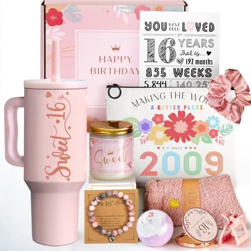 Mirasphere 16th Sweet Sixteen Pink Tumbler Gift Set