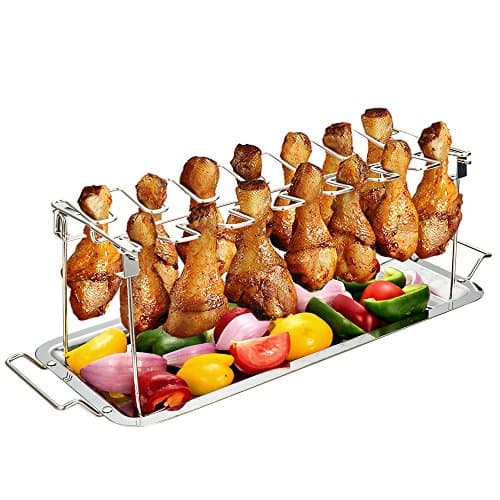 G.a HOMEFAVOR 14-Slot Chicken Leg Grill Rack