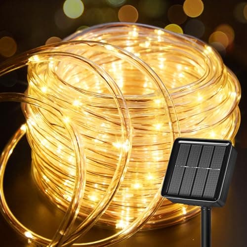 Brightown SR 39FT Solar Rope Lights Warm White