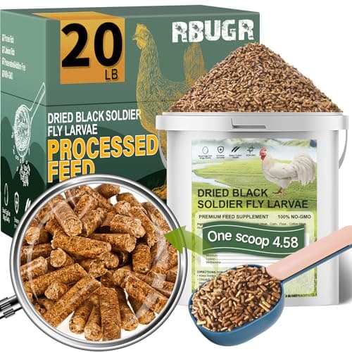 RBUGR 20lb Black Soldier Fly Larvae Chicken Feed
