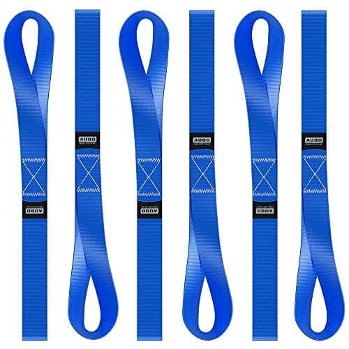 Augo T&HI-B01N1NV536 Soft Loop Tie-Down Straps 6-Pack
