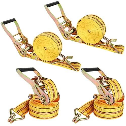 Hnbun Heavy Duty Ratchet Straps 4-Pack