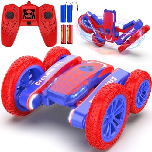 Blissbud Spider Cyclone 360° RC Stunt Car Blue&Red
