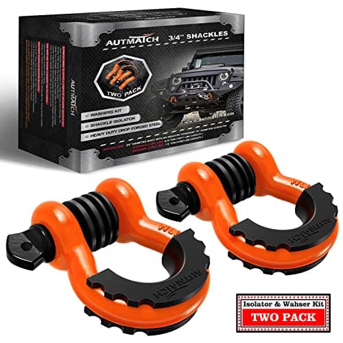 Autmatch MSK001D Heavy-Duty Shackle 2-Pack