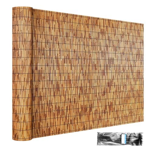 ZNCMRR 4FT Reed Fence Rolls Brown