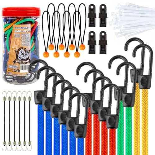 Cartman 32 Piece Bungee Cords Assortment Set