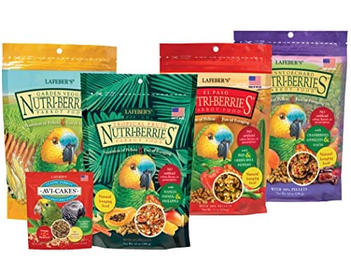 Lafeber's Nutri-Berries Parrot Food Variety 4-Pack Bundle