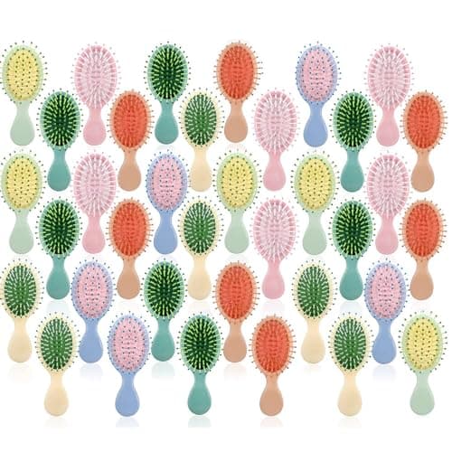 Goiio 100 Pieces Mini Multicolor Detangling Brushes