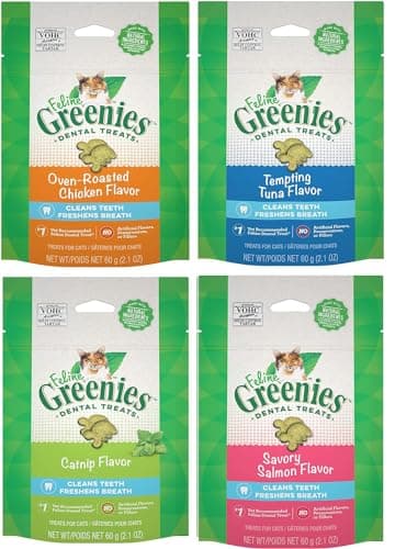 Feline Greenies Dental Treats 4-Pack Bundle