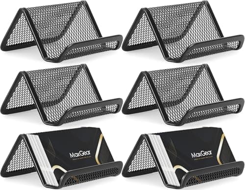 MaxGear Mesh Business Card Holder 6-Pack