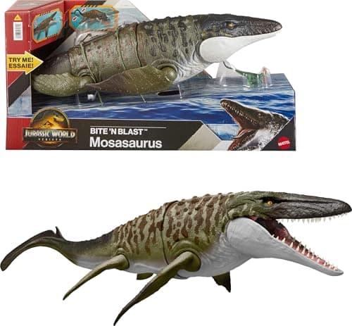 Mattel Jurassic World Bite N Blast Mosasaurus