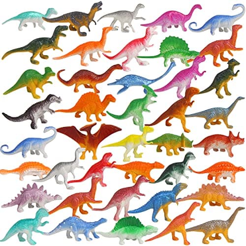 FINGOOO 39 Piece Mini Dinosaur Figures
