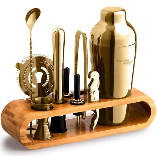 Mixology & Craft 10-Piece Gold Bartender Kit