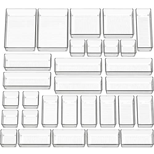 Simple Houseware 30 Pack Clear Plastic Organizers