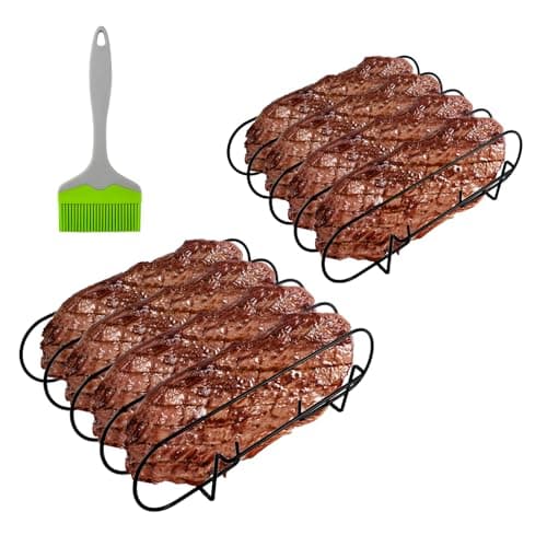 Copottey 2-Piece Rib Rack for Smoking Set