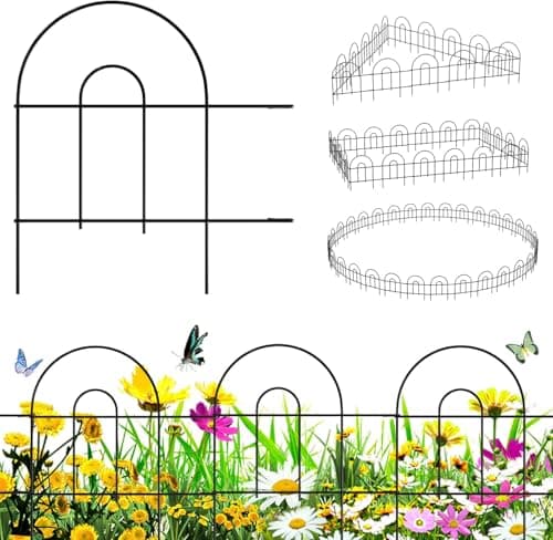 ZENY Gf-35b Black Metal Decorative Garden Fence 105-Pack