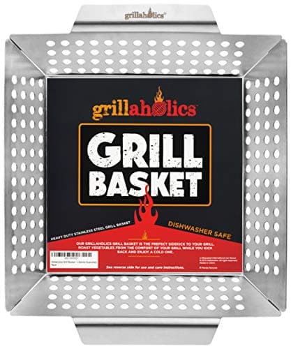 Grillaholics Extra Large Stainless Steel Grill Basket