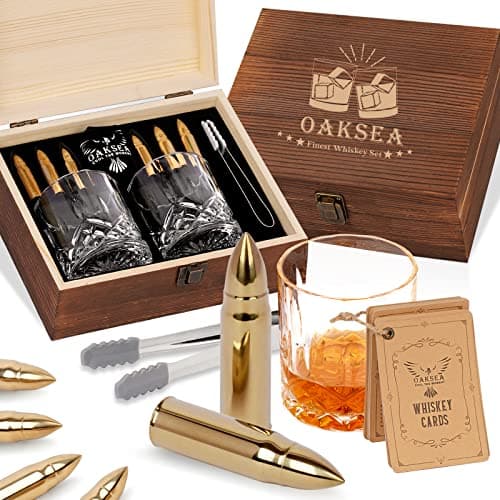 Oaksea Whiskey Stones and Glasses Set