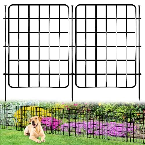 Nanyezh 30ft Black Metal Garden Fence DCGFS28