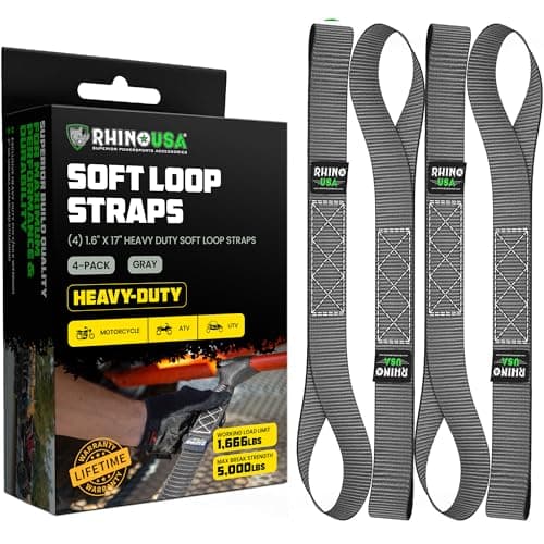 Rhino USA Gray Soft Loop Straps 4-Pack