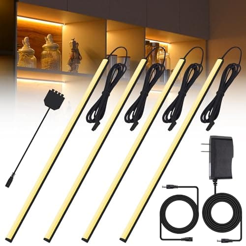 Jusjubr Black 4-Pack 12-Inch LED Display Lights