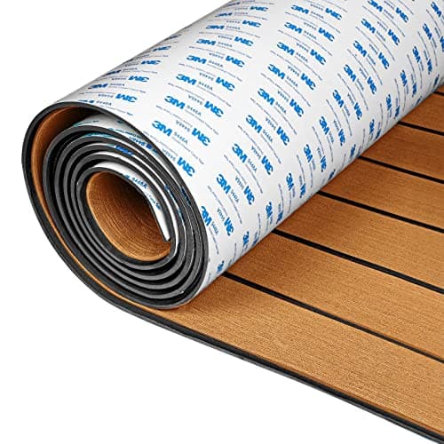 Oceanbroad Brown Faux Teak Boat Decking 48''x16.8''