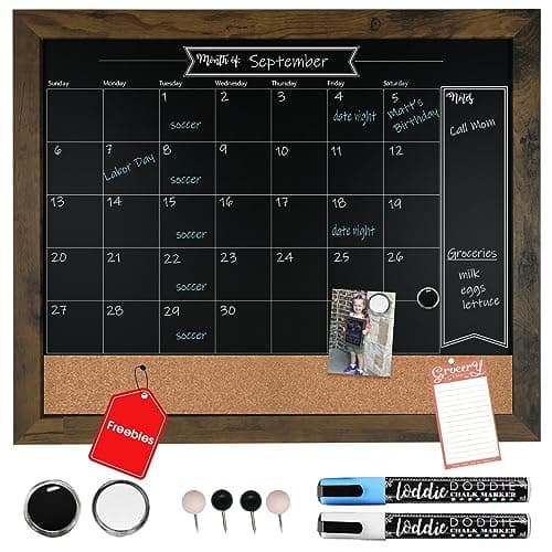 Loddie Doddie 58172 Chalkboard Calendar Combo