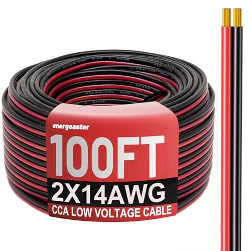 Energeaster 2x14AWG Low Voltage Wire 100FT