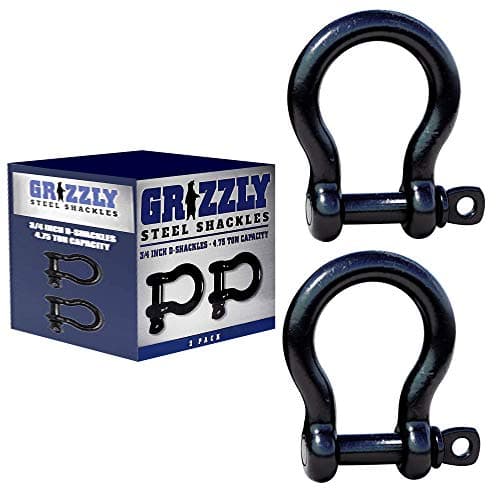 Grizzly 5869 Steel D Ring Shackles 2-Pack