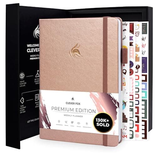 Clever Fox Premium Weekly Planner Rose Gold