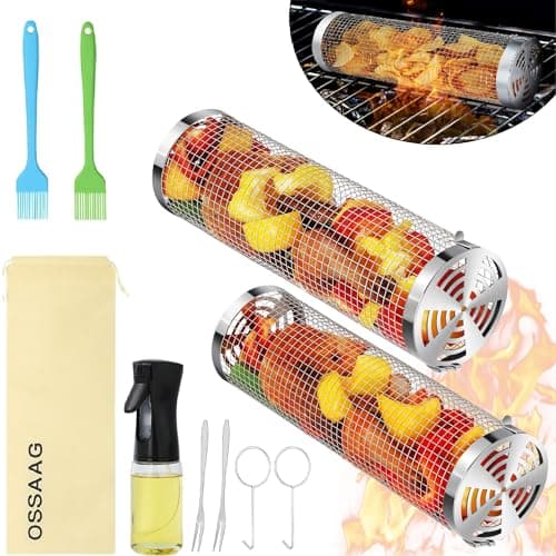Ossaag Skl-01 Rolling Grill Basket Set