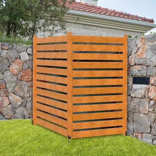 Mosener Wood Privacy Screen Fence 2-Panel Set