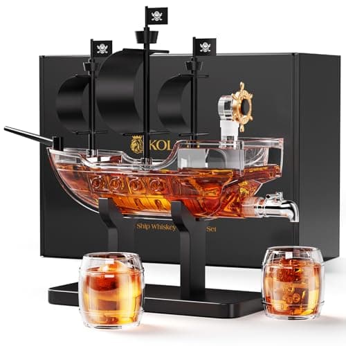 Kollea Pirate Ship Whiskey Decanter Set