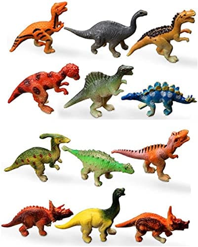 Haptime 12-Piece Mini Dinosaur Figures Set