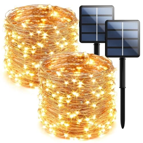 Selarlyt 2-Pack 200 LED Solar Fairy Lights