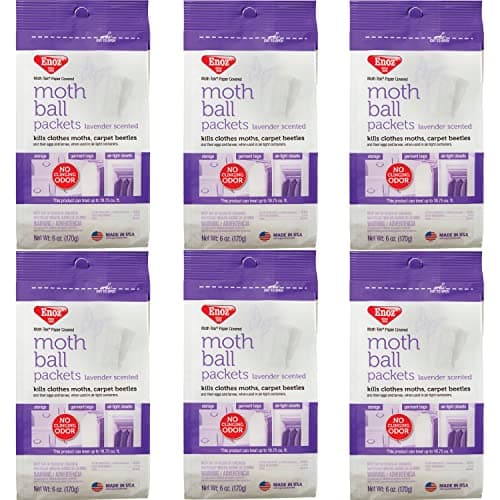 Enoz Lavender Scented Moth Ball Packets 6-Pack