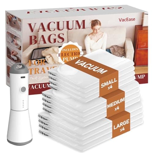 Vacbird 12 Pack Travel Vacuum Storage Bags