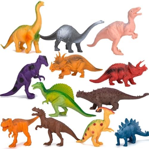 Kimicare 12 Pcs Dinosaur Figures Toys Playset