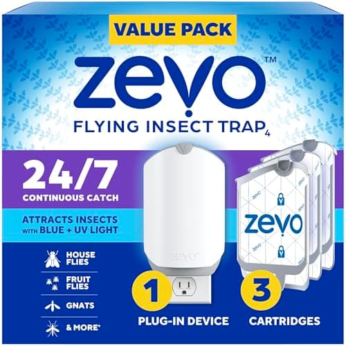 Zevo Flying Insect Trap with 3 Refills