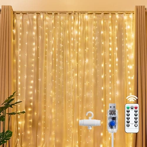 Brightown 300 LED Warm White Curtain Lights